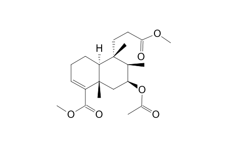 Dimethyl (+)-7.beta.-acetoxy-14,15,16-trinor-3-clerodene-13,18-dioate