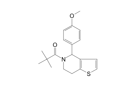 4-(p-methoxyphenyl)-5-pivaloyl-4,5,6,7-tetrahydrothieno[3,2-c]pyridine