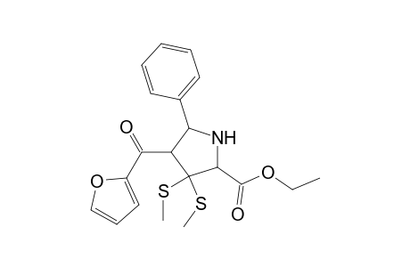 Proline, 4-(2-furanylcarbonyl)-3,3-bis(methylthio)-5-phenyl-, ethyl ester, (2.alpha.,4.alpha.,5.alpha.)-
