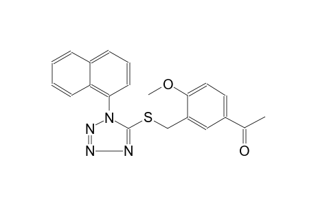 1-[4-methoxy-3-({[1-(1-naphthyl)-1H-tetraazol-5-yl]sulfanyl}methyl)phenyl]ethanone