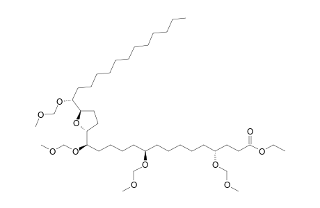 Ethyl (4R,10R,15R,2'R,5'R,1"R)-4,10,15-Tris(methoxymethoxy)-15-[5'-(1"-methoxymethoxytridec-1"-yl)tetrahydrofuran-2'-yl]pentadecanoate