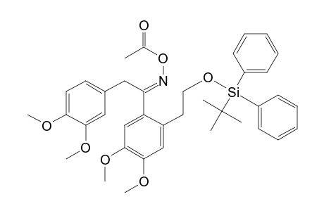 anti-O-Acetyl .alpha.-(3,4-Dimethoxybenzyl)-2-[2-[(tert-butyldiphenylsilyl)oxy]ethyl]-4,5-dimethoxybenzaldehyde Oxime