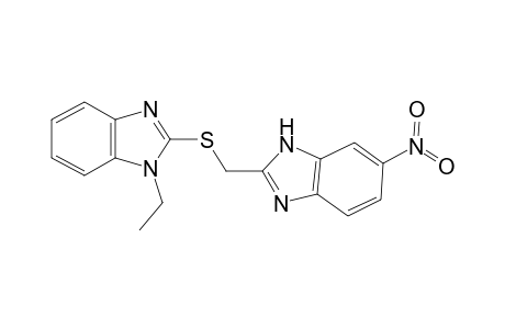 1-Ethyl-2-[(6-nitro-1H-benzimidazol-2-yl)methylsulfanyl]benzimidazole