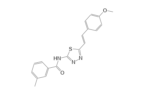 N-{5-[(E)-2-(4-methoxyphenyl)ethenyl]-1,3,4-thiadiazol-2-yl}-3-methylbenzamide