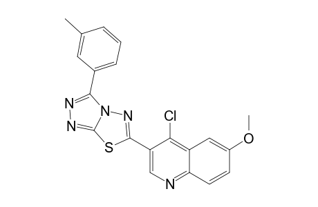 6-(4-Chloro-6-methoxyquinolin-3-yl)-3-(m-tolyl)-[1,2,4]triazolo[3,4-b][1,3,4]thiadiazole