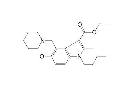 1-Butyl-3-carbethoxy-2-methyl-4-(piperidin-1-ium-1-ylmethyl)indol-5-olate