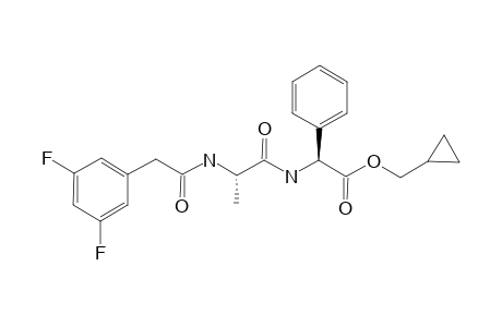 Cyclopropylmethyl (2S)-({N-[(3,5-difluorophenyl)acetyl]-L-alanyl}amino)(phenyl)acetate