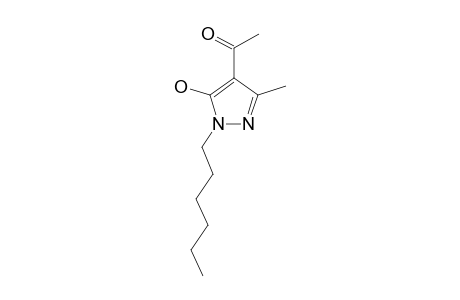 4-ACETYL-1-(N-HEXYL)-3-METHYLPYRAZOL-5-OL