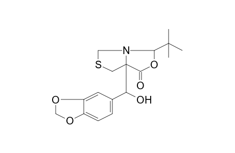 7a-[1,3-Benzodioxol-5-yl(hydroxy)methyl]-3-tert-butyldihydro-1H-[1,3]thiazolo[3,4-c][1,3]oxazol-1-one