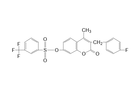 3-(p-FLUOROBENZYL)-7-HYDROXY-4-METHYLCOUMARIN, alpha,alpha,alpha-TRIFLUORO-m-TOLUENESULFONATE