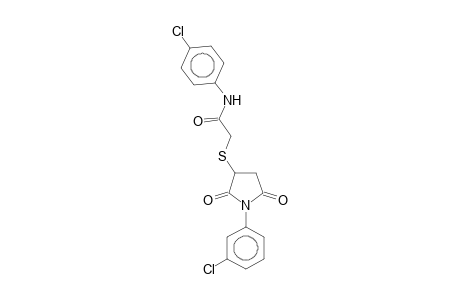 N-(4-Chlorophenyl)-2-[1-(3-chlorophenyl)-2,5-dioxo-3-pyrrolidinylthio]acetamide