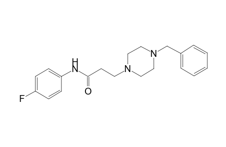 3-(4-benzyl-1-piperazinyl)-N-(4-fluorophenyl)propanamide