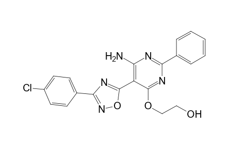 2-[6-amino-5-[3-(4-chlorophenyl)-1,2,4-oxadiazol-5-yl]-2-phenylpyrimidin-4-yl]oxyethanol