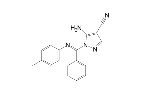 (E)-5-Amino-1-(phenyl(p-tolylimino)methyl)-1H-pyrazole-4-carbonitrile