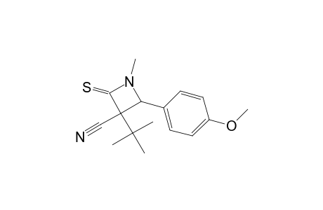 3-Tert-butyl-2-(4-methoxyphenyl)-1-methyl-4-sulfanylidene-3-azetidinecarbonitrile