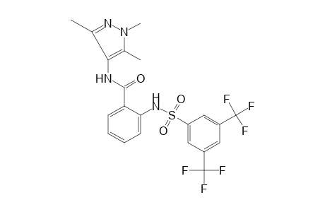 o-(alpha,alpha,alpha,alpha',alpha',alpha'-hexafluoro-3,5-xylenesulfonamido)-N-(1,3,5-trimethylpyrazol-4-yl)benzamide
