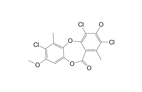 11H-Dibenzo[b,e][1,4]dioxepin-11-one, 2,4,7-trichloro-3-hydroxy-8-methoxy-1,6-dimethyl-