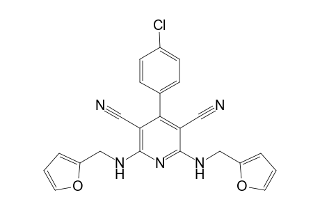 4-(4-Chlorophenyl)-2,6-(bis[(2-furyl)methylamino]pyridine-3,5-dicarbonitrile