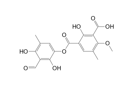 1,3-Benzenedicarboxylic acid, 2-hydroxy-4-methoxy-6-methyl-, 1-(3-formyl-2,4-dihydroxy-6-methylphenyl) ester