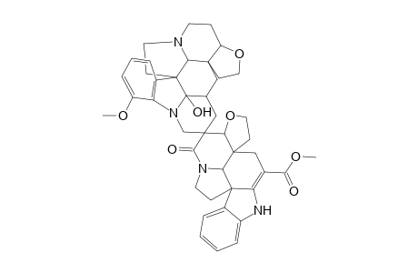 Spiro[1H,15aH-furo[2',3':7,8]indolizino[8,1-cd]carbazole-2(2aH),6'(7'H)-[4H,5H,15aH,16H]furo[2',3':7,8]indolizino[8,1-cd]pyrido[1,2,3-lm]carbazole] 1-oxo,vobtusine deriv.