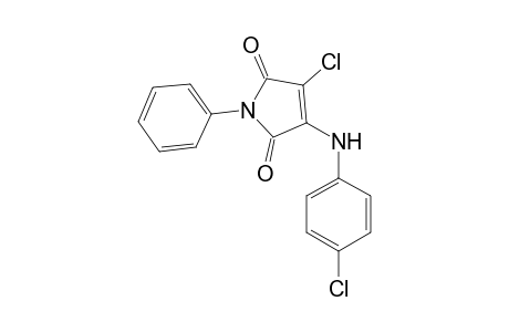 3-Chloranyl-4-[(4-chlorophenyl)amino]-1-phenyl-pyrrole-2,5-dione