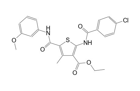 ethyl 2-[(4-chlorobenzoyl)amino]-5-[(3-methoxyanilino)carbonyl]-4-methyl-3-thiophenecarboxylate