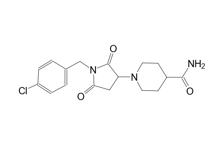 1-[1-(4-chlorobenzyl)-2,5-dioxo-3-pyrrolidinyl]-4-piperidinecarboxamide