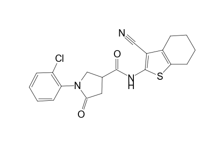 1-(2-Chlorophenyl)-N-(3-cyano-4,5,6,7-tetrahydro-1-benzothiophen-2-yl)-5-oxidanylidene-pyrrolidine-3-carboxamide