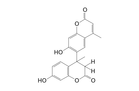 3,4-dihydro-7,7'-dihydroxy-4,4'-dimethyl-4,6'-bicoumarin