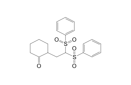 2-[2,2-Bis(phenylsulfonyl)ethyl]cyclohexanone