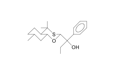 Hexahydro-4,7,7-trimethyl-8-(1-hydroxy-1-phenyl-propyl)-trans-benzoxathiane