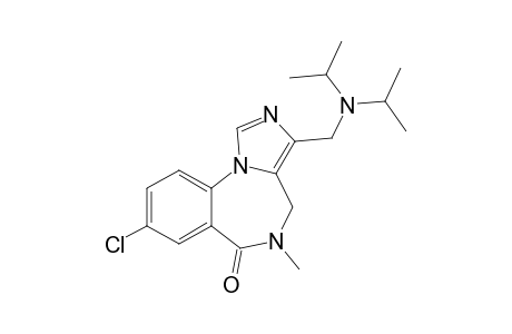 8-Chloranyl-3-[[di(propan-2-yl)amino]methyl]-5-methyl-4H-imidazo[1,5-a][1,4]benzodiazepin-6-one