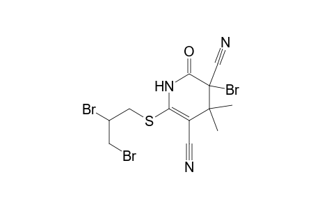 3-Bromo-6-(2,3-dibromo-propylsulfanyl)-4,4-dimethyl-2-oxo-1,2,3,4-tetrahydro-pyridine-3,5-dicarbonitrile