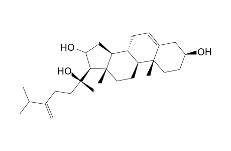 Ergosta-5,24(28)-diene-3.beta.,16,20-triol