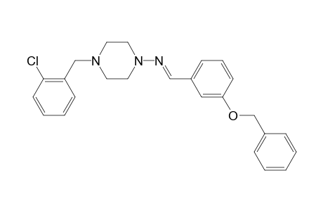 N-{(E)-[3-(benzyloxy)phenyl]methylidene}-4-(2-chlorobenzyl)-1-piperazinamine