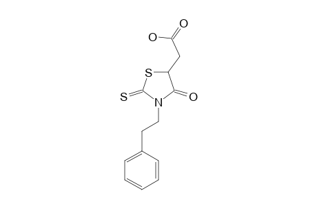 4-oxo-3-phenethyl-2-thioxo-5-thiazolidineacetic acid