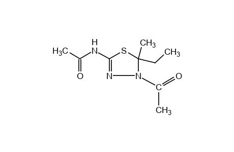 N-(4-acetyl-5-ethyl-5-dimethyl-deltasquare-1,3,4-thiadiazolin-2-yl]acetamide