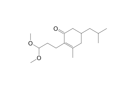 2-(3,3-Dimethoxypropyl)-5-isobutyl-3-methylcyclohex-2-en-1-one