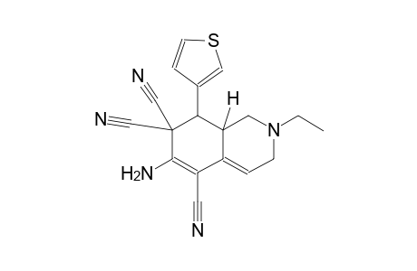 (8R,8aR)-6-amino-2-ethyl-8-(3-thienyl)-2,3,8,8a-tetrahydro-5,7,7(1H)-isoquinolinetricarbonitrile