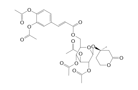 (3R)-3-Methyl-3-(6-O-caffeoyl-.beta.,D-glucopyranosyloxy)pentan-5-olide pentaacetate