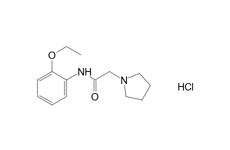 1-pyrrolidineaceto-o-phenetidide, monohydrochloride