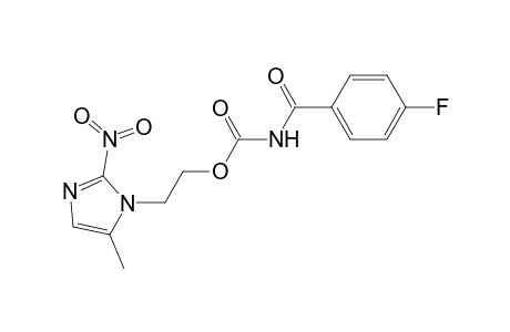 Carbamic acid, (4-fluorobenzoyl)-, 2-(5-methyl-2-nitro-1H-imidazol-1-yl)ethyl ester