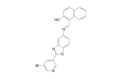 2-(5-Bromo-3-pyridyl)-5-[(2-hydroxy-1-naphthyl)methyleneamino]benzoxazole