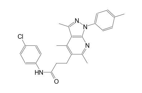 1H-pyrazolo[3,4-b]pyridine-5-propanamide, N-(4-chlorophenyl)-3,4,6-trimethyl-1-(4-methylphenyl)-