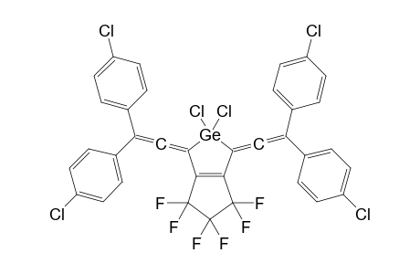 1,3-Bis{2,2-bis(4-chlorophenyl)vinylidene}-2,2-dichloro-4,4,5,5,6,6-hexafluoro-1,2,3,4,5,6-hexahydrocyclopenta[c]germole