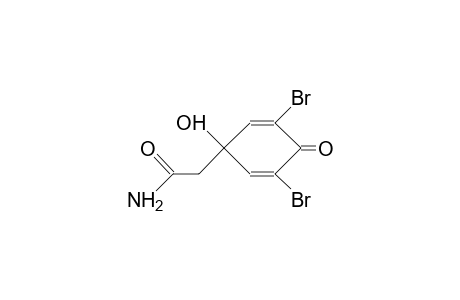 2-(3,5-dibromo-1-hydroxy-4-keto-1-cyclohexa-2,5-dienyl)acetamide