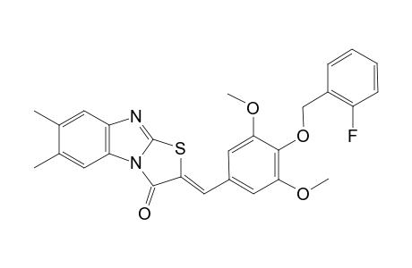 thiazolo[3,2-a]benzimidazol-3(2H)-one, 2-[[4-[(2-fluorophenyl)methoxy]-3,5-dimethoxyphenyl]methylene]-6,7-dimethyl-, (2Z)-