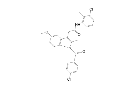 3'-CHLORO-1-(p-CHLOROBENZOYL)-5-METHOXY-2-METHYLINDOLE-3-ACETO-o-TOLUIDIDE