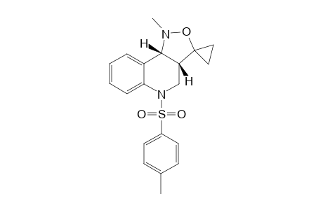 (3'aR,9'bR*)-3'a,4',5',9b-Tetrahydro-1'-methyl-5'-[(4-methylphenyl)sulfonyl]spiro[cyclopropane-1,3'(1H)-isoxazolo[4,3-c]quinoline]