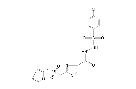 1-[(p-chlorophenyl)sulfonyl]-2-{{2-[(furfurylsulfonyl)methyl]-4-thiazolyl}carbonyl}hydrazine